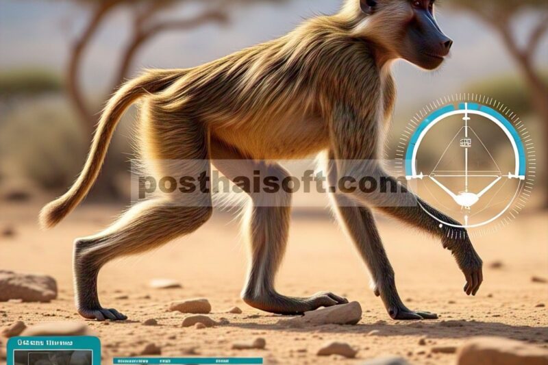 Menganalisis Energi Seketika dalam Berjalan Bipedal pada Babon: Sebuah Model untuk Menjelajahi Transisi Evolusi Menuju Bipedalisme yang Efisien pada Hominin