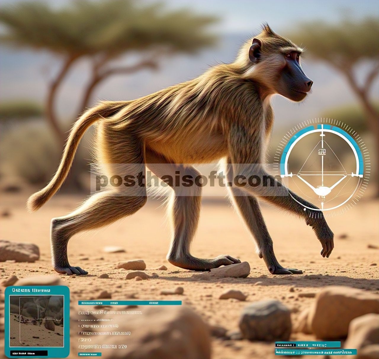 Menganalisis Energi Seketika dalam Berjalan Bipedal pada Babon: Sebuah Model untuk Menjelajahi Transisi Evolusi Menuju Bipedalisme yang Efisien pada Hominin