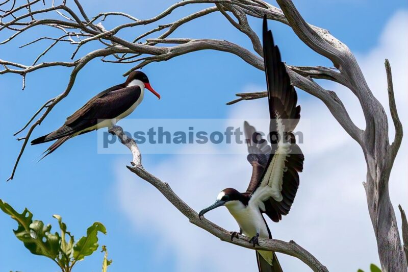 Tampilan Kantong Gular Anomali pada Burung Fregat Kecil ( Fregata ariel ) dan Burung Fregat Pulau Natal ( F. andrewsi ) Betina