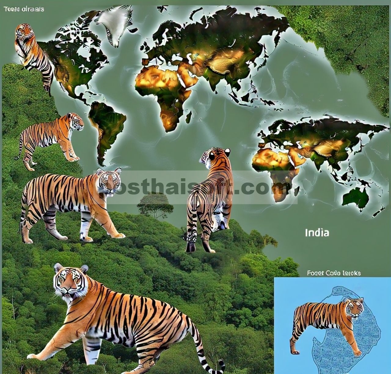 Kepadatan Harimau Global Terkait dengan Stok Karbon Hutan, dari Atas ke Bawah dan dari Bawah ke Atas