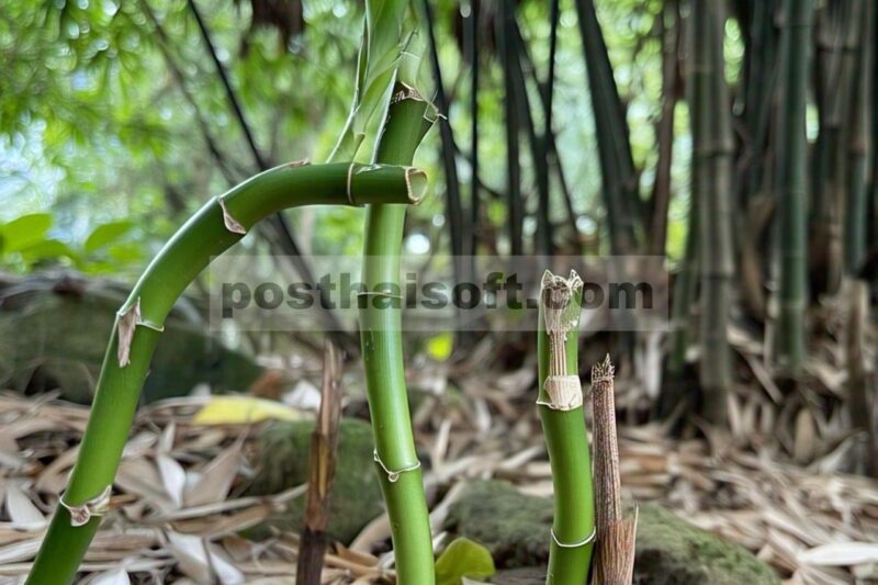 Plastisitas Morfologi Bambu Kerdil ( Pleioblastus chino ) Mempengaruhi Pembentukan Aliran Batang pada Kondisi Tajuk yang Berbeda